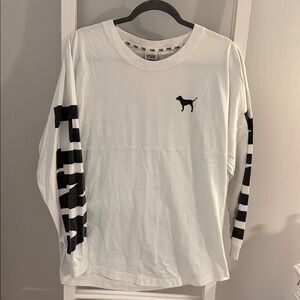 PINK Victoria's Secret Long Sleeve with Black PINK on sleeves